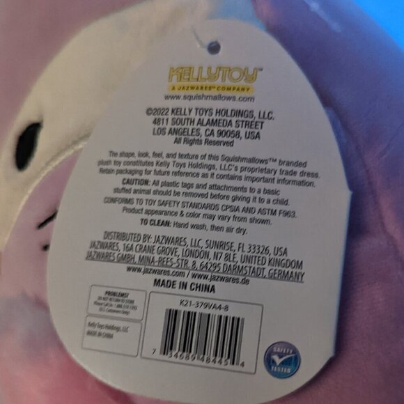 NWT 8" Fay Fox Squishmallows Lavender Tie-Dye Plush Animal Easter Spring Gift - Picture 5 of 6